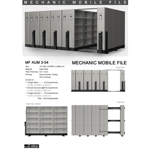 Mobile File Mekanik Alba MF AUM 3-04 ( 150 Compartments )